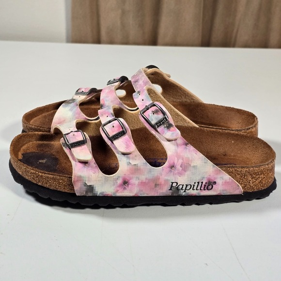 Birkenstock Papillio Florida Sandals Womens Size 37 Pixel‎ Rose Summer Slides - Picture 4 of 13